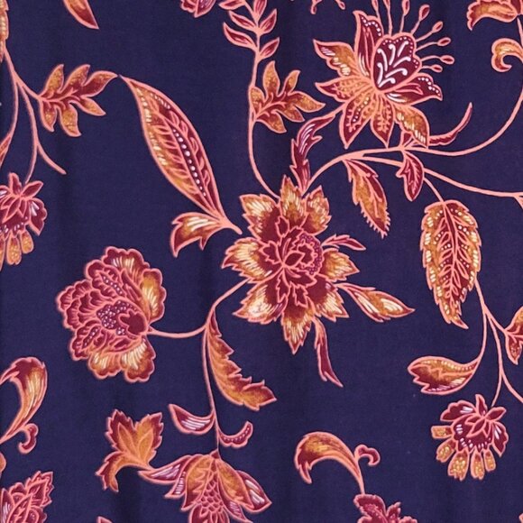 Beach Lunch Lounge Boho Floral Tunic Top 3/4 Bell Sleeve - Picture 11 of 13